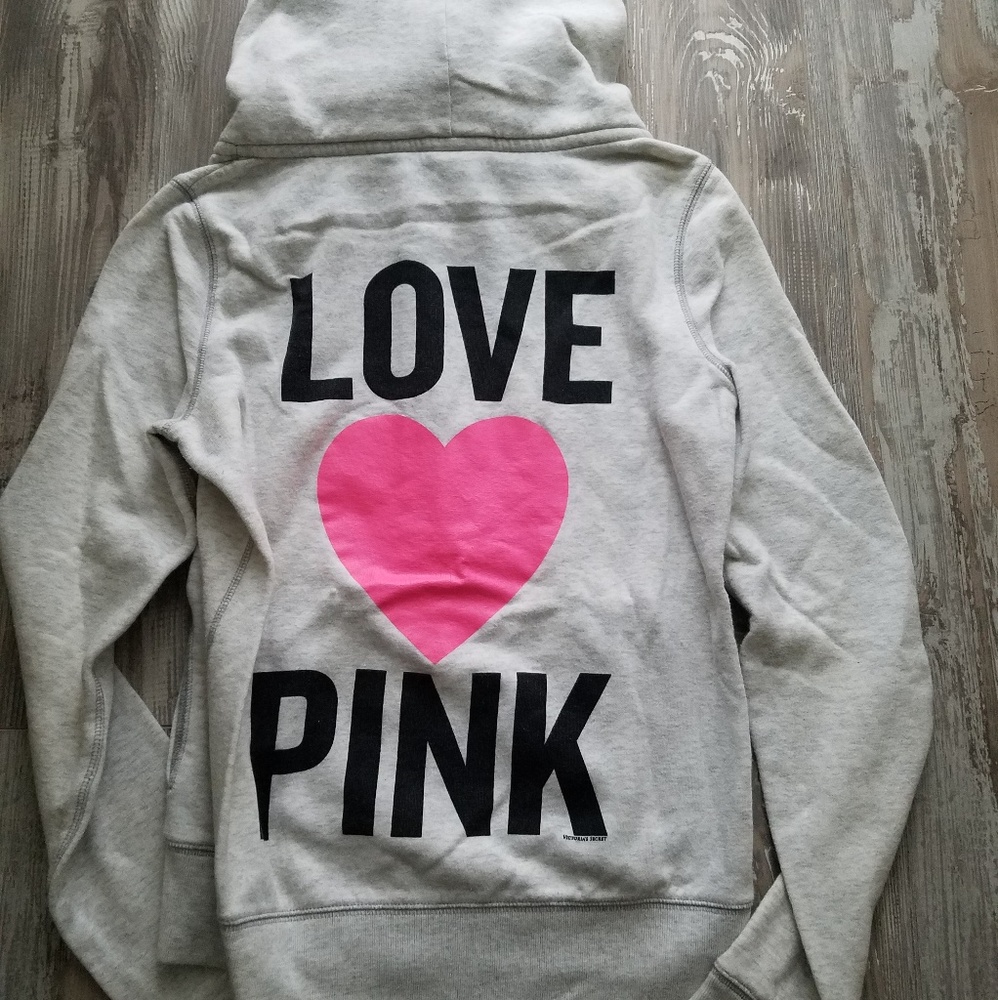 VD pink zip up hoodie